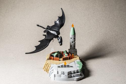 "Terror of the flames" - Light bluish gray