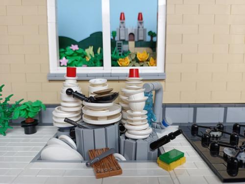 "The castle of crockery 2/3" - les briques de Loïc