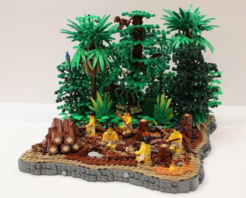 "Maya Slash and Burn, 730 A.D." - KoscheiLego