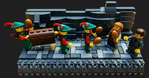 "Jolly men and the turkey legs" - Brick-Fil-A