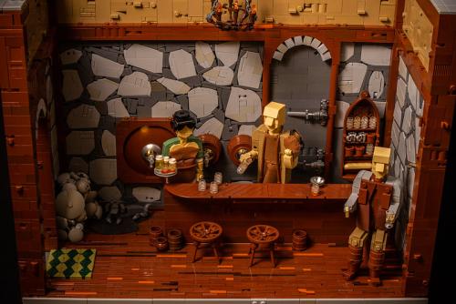 "A medieval tavern" - Light bluish gray