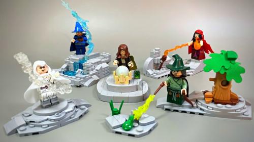 "The Seer and the Elemental Wizards" - ABrickDreamer