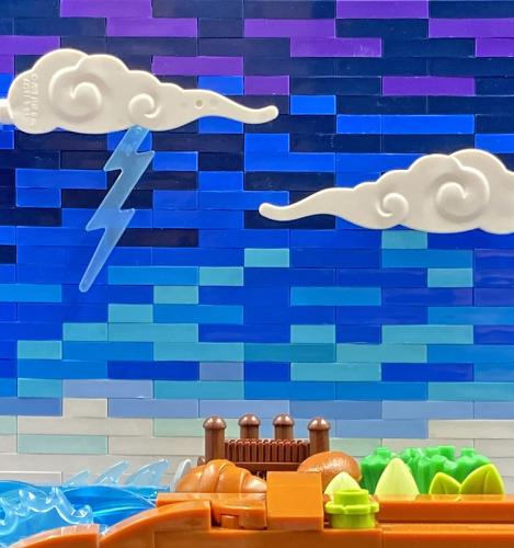 "castle by the stormy sea" – Juka